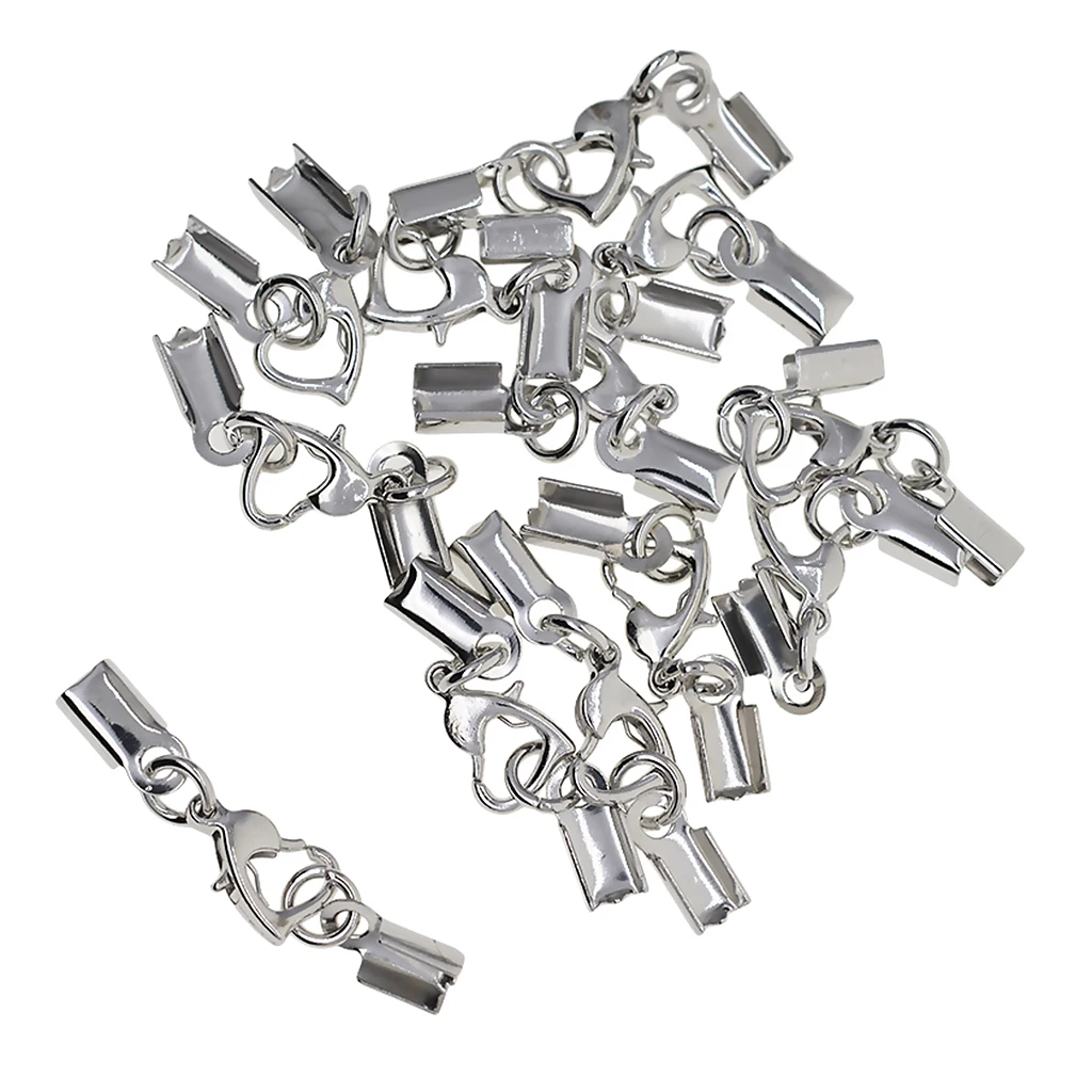 24 шт. латуни Омаров коготь застежками внахлест шнур с торцевыми крышками для