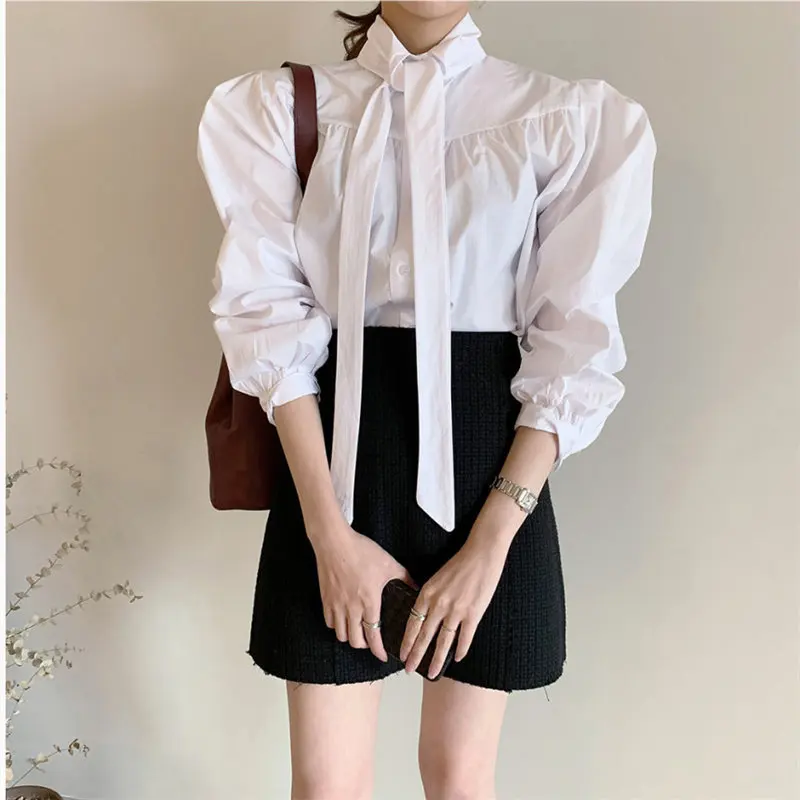 Стильная Элегантная Модная винтажная женская рубашка HziriP с длинными рукавами