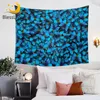 BlessLiving Blue Butterflies Wall Hanging Butterfly Collection Decorative Wall Carpet Watercolor Wall Blanket 150x200cm Tapestry 1