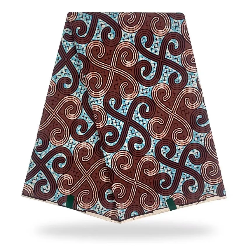 

Высококачественные материалы для свадебного платья для шитья, 100% хлопок, мягкая дышащая африканская ткань Анкара восковая печать batik, 6 ярдо...