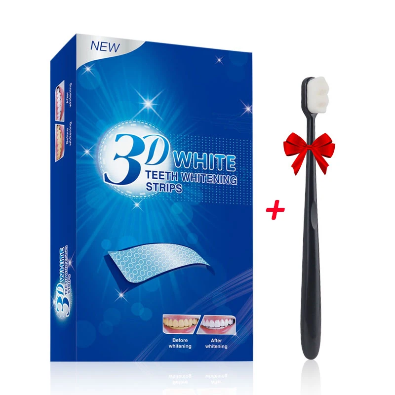 7/14 пар, 3D белый гель, отбеливающие полоски для зубов, удаление пятен, гигиена полости рта, средства для отбеливания зубов
