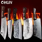 Кованый нож CHUN ручной работы, нож шеф-повара из высокоуглеродистой стали 58HRC с рукояткой Танг, мясник