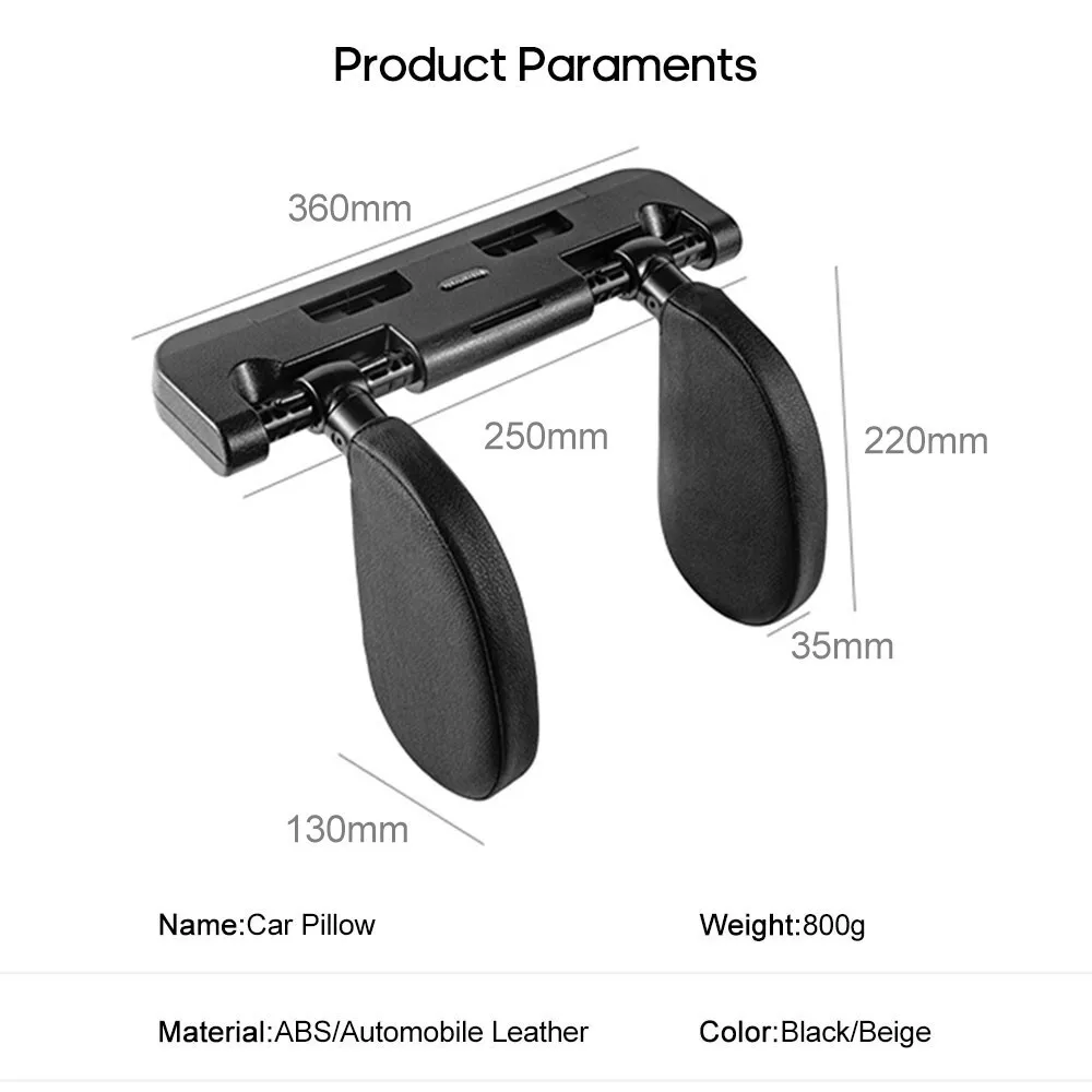 Подушки с поддержкой для шеи автомобильных сидений черные |