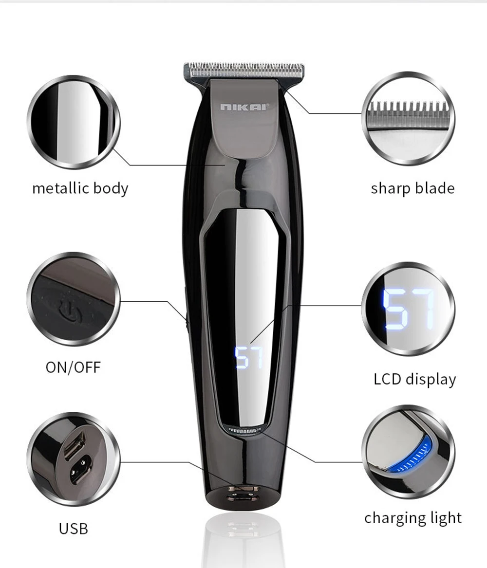 Профессиональный триммер для волос machi электрический мужчин с функцией быстрой