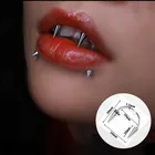 Дракулы ногтей хирургические Сталь смайлик, пирсинг, ювелирные изделия для пирсинга перегородки носа пирсинг украшения для кузова вампирские клыки зубы зомби нос кольцо