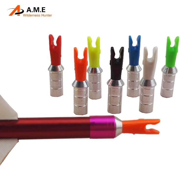 

50 шт., алюминиевые булавки и пластиковые булавки для стрел из углеродного волокна