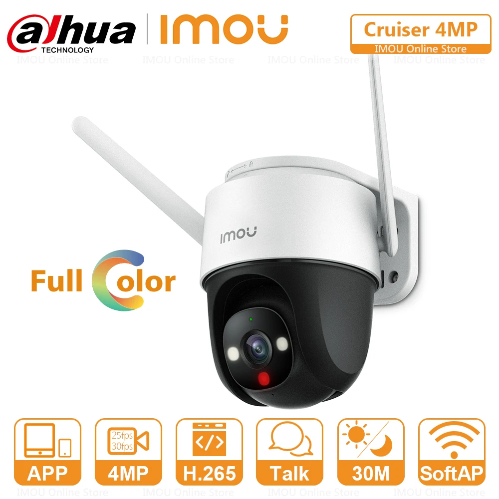 Dahua Imou Cruiser 4MP PTZ наружная ip камера полноцветная ночное видение встроенный Wifi AI