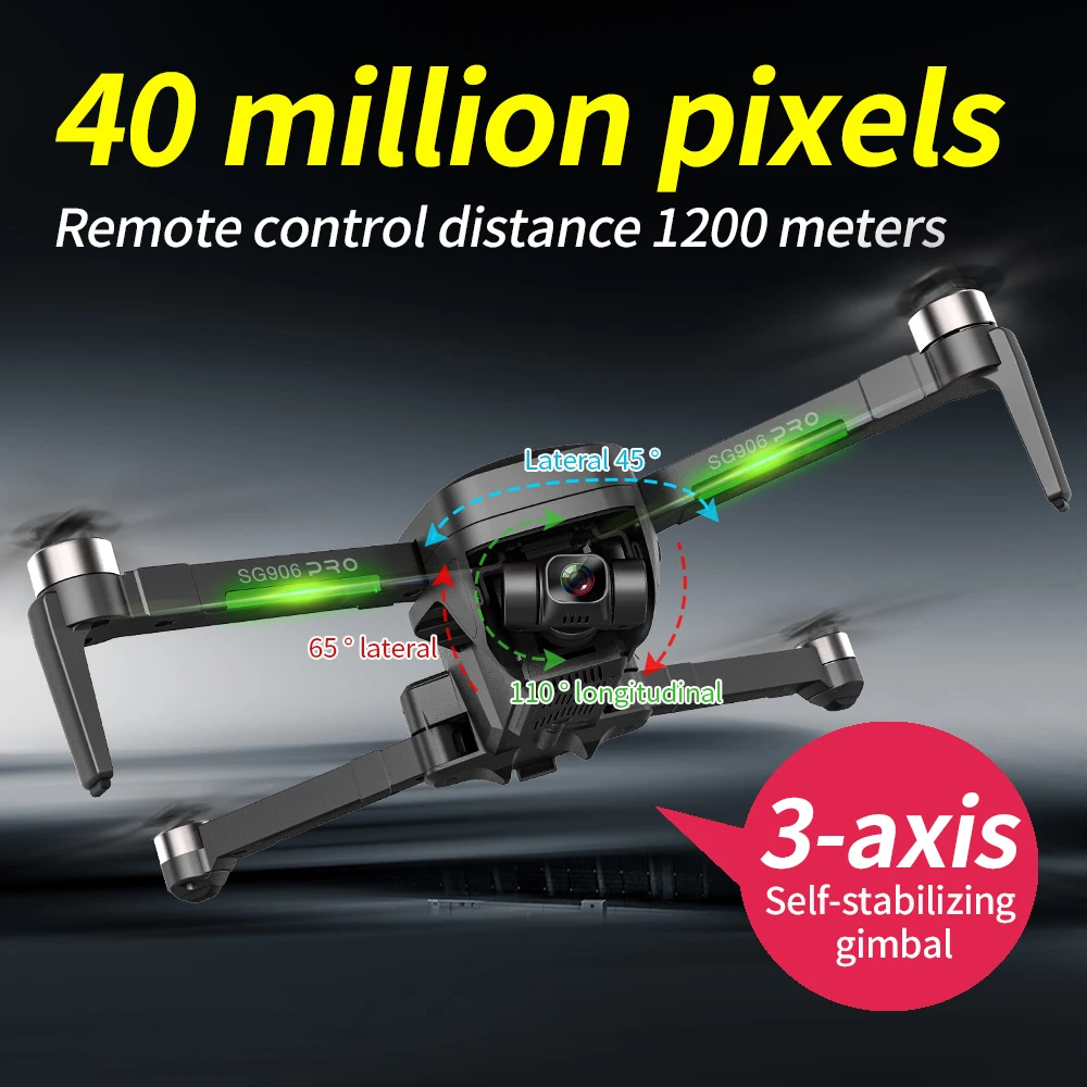 

ZLRC SG906 PRO 2 GPS Drone With 3-axis Anti-shake Self-stabilizing Gimbal Wifi FPV 4K Camera Brushless Quadcopter VS F11 PRO
