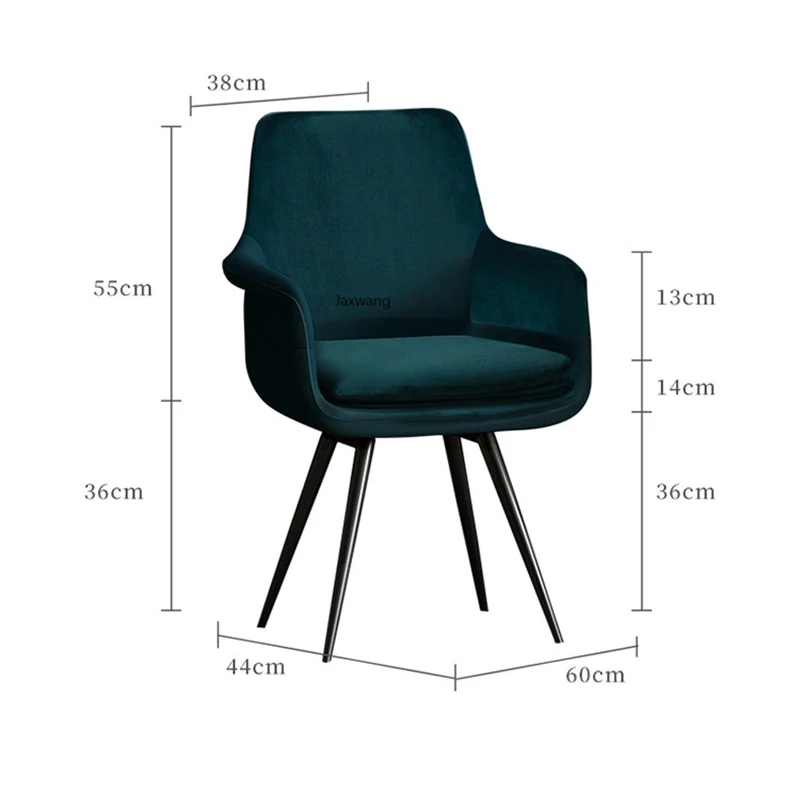 

Nordic Dining Chairs Household Furniture Fabric Chair Rotating Armchair Soft Seat Modern Simple Back Chair Fashion Study Chair