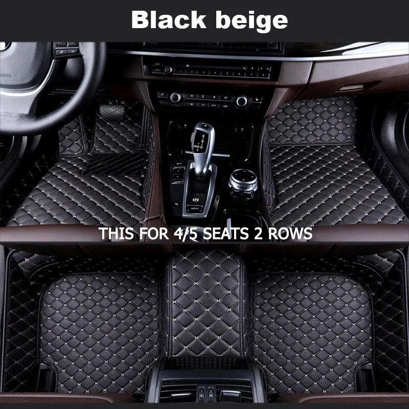 5 seats 2 rows Сделать изготовленный на заказ кожаный автомобильный коврик для Landrover Evoque RANGE ROVER велар(Land ROVER RANGE ROVER Discovery 3/4/5 freelander 2 Discovery Sport коврики для ног - Название цвета: 5 seats 2 rows