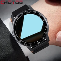 2021 round screen smart watch blood pressurehear rate monitor watches men women fitness tracker smartwatch for xiaomi iphone