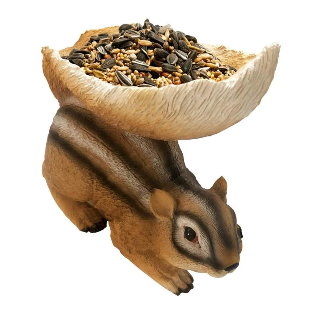 

Chipmunk Outdoor Brown Squirrel Feeder Bird FeederSuitable For Outdoor Woodland Family Garden Squirrel And Other Animals