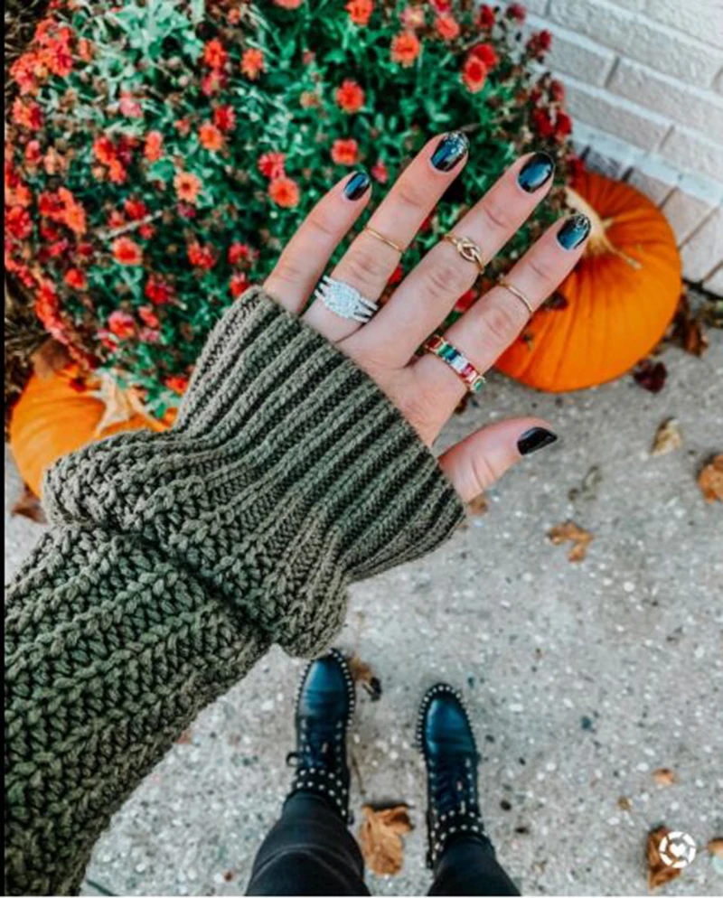 Модное позолоченное Радужное квадратное обручальное кольцо багета с фианитом