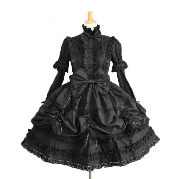 

(LLT059) Wholesale Women Classic Sweet Lolita Dress Halloween Cosplay costume party punk lolita dress customized
