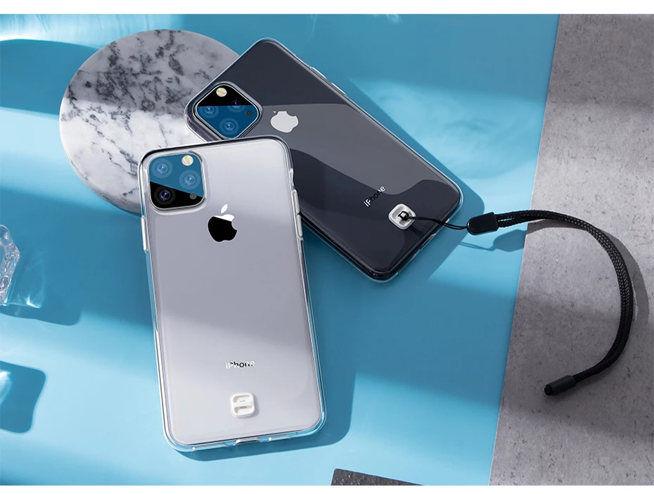 Чехол для телефона Baseus для iPhone 11 Pro Max Xs X, чехол с ремешком, защита от падения, прозрачная защитная задняя крышка для iPhone Xs Max X, Fundas