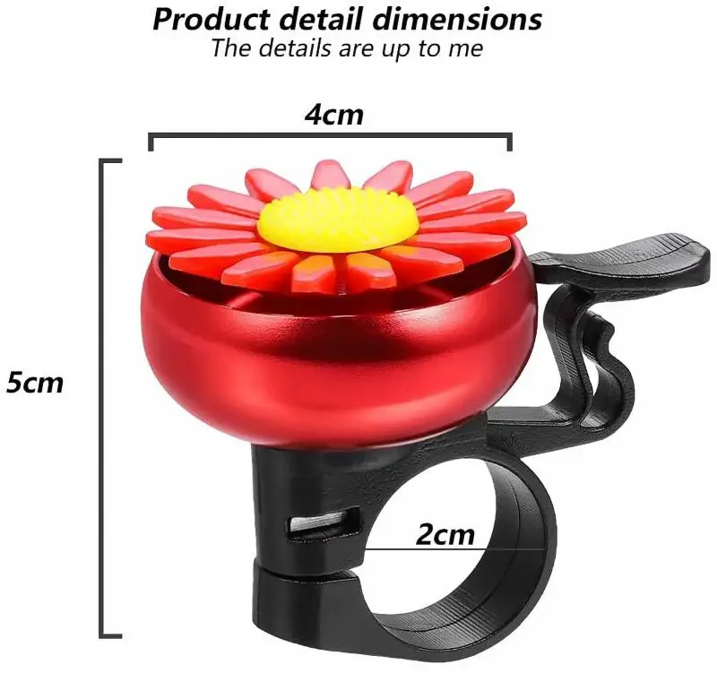 

Sunflower Bike Children Alloy Plastics Cycling Ring Alarm For Handlebars Multi-color Kids Funny Bicycle Bell Daisy Flower Horns