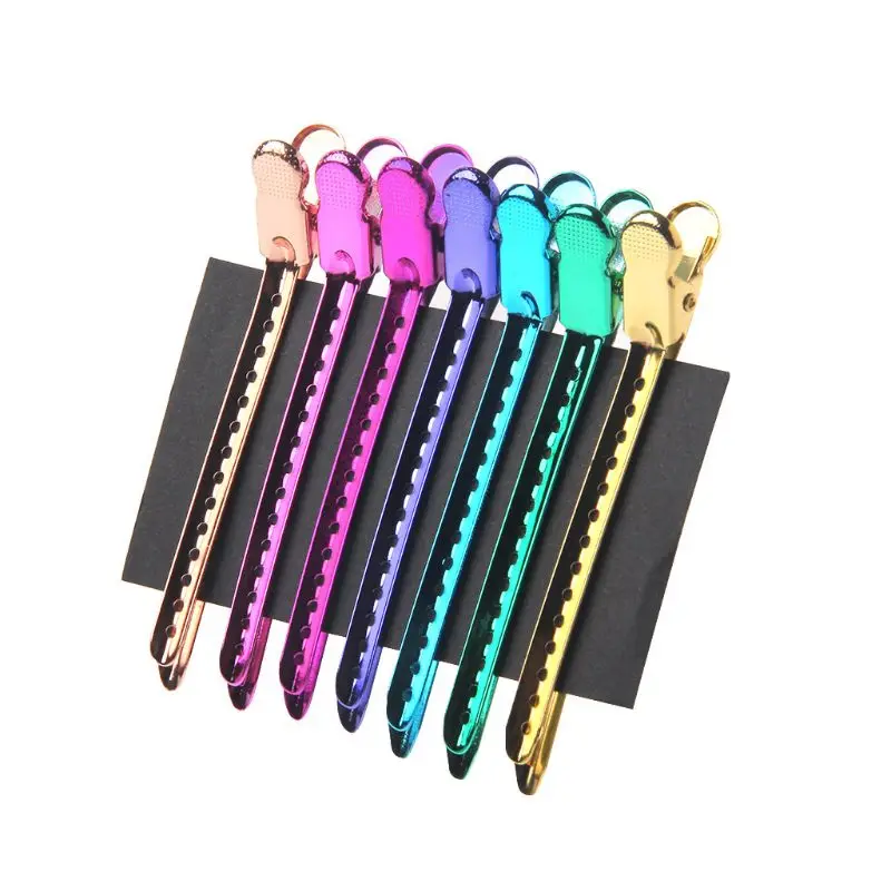 

12Pcs/Set Metal Duck Mouth Hair Clips Hairdressing Salon Clamps Styling Tools 50JF