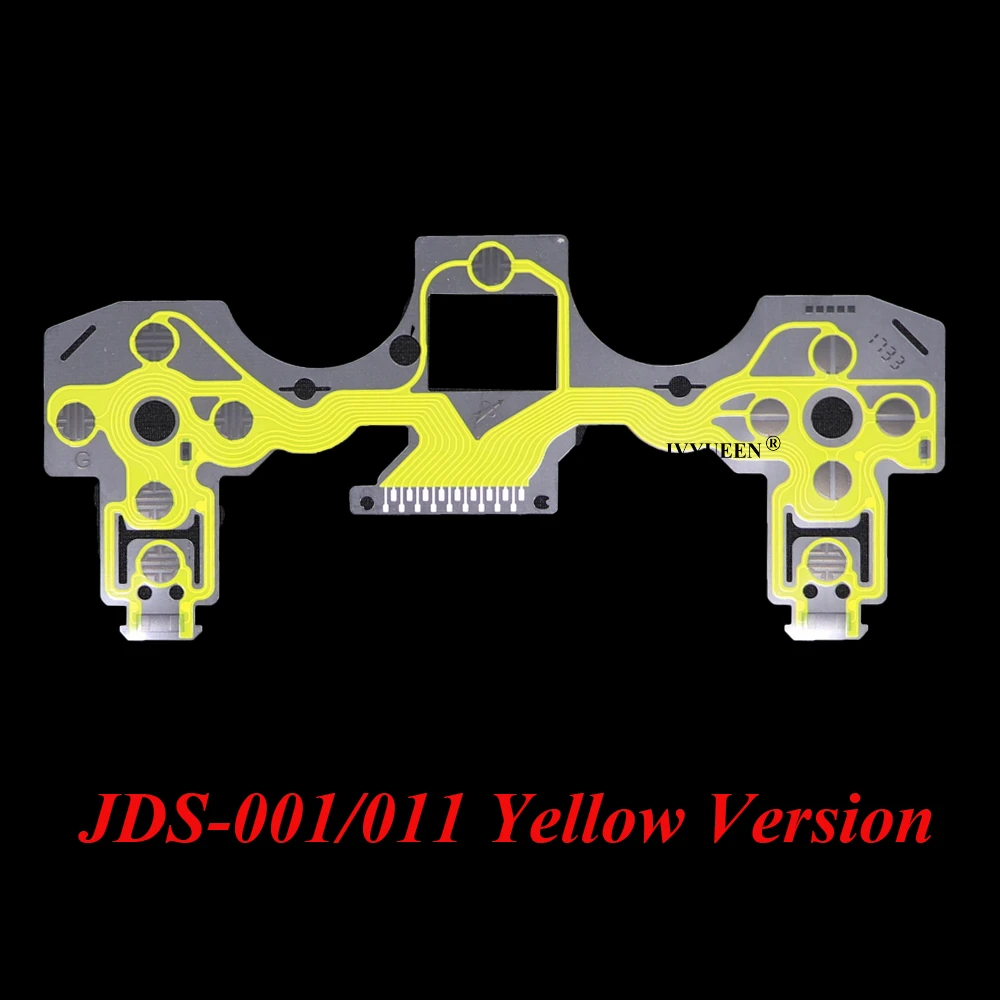 JDS-001 011 Yellow IVYUEEN замена кнопок ленточная печатная плата для PS4 Dualshock 4 Pro тонкая проводящая пленка для контроллера пленка клавиатура гибкий кабель PCB - Цвет: JDS-001 011 Yellow