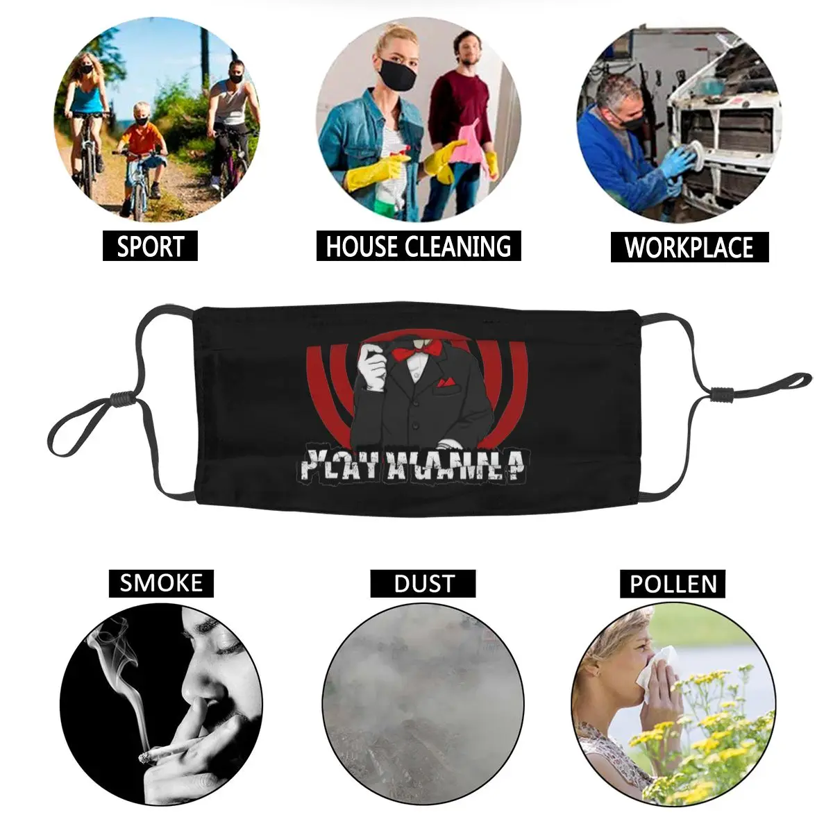 

Jigsaw You Wanna Play A Game Reusable Face Mask Cartoon Anti Haze Mouth Protection Cover Mouth Muffle