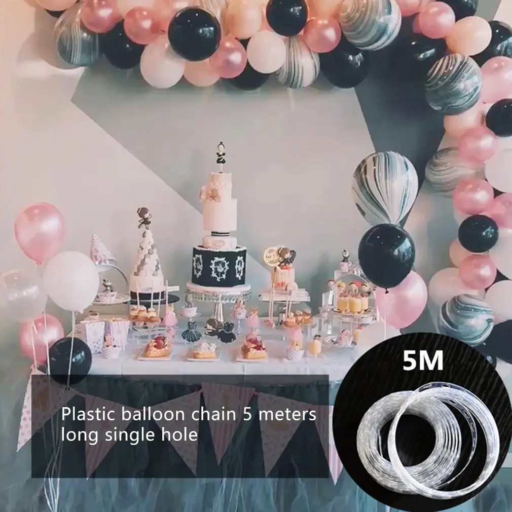 

Plastic Balloon Chain 5 Meters Long Net Red Balloon Decoration Chain Wedding Balloon Fixing Tools Balloon Wedding Room Layout