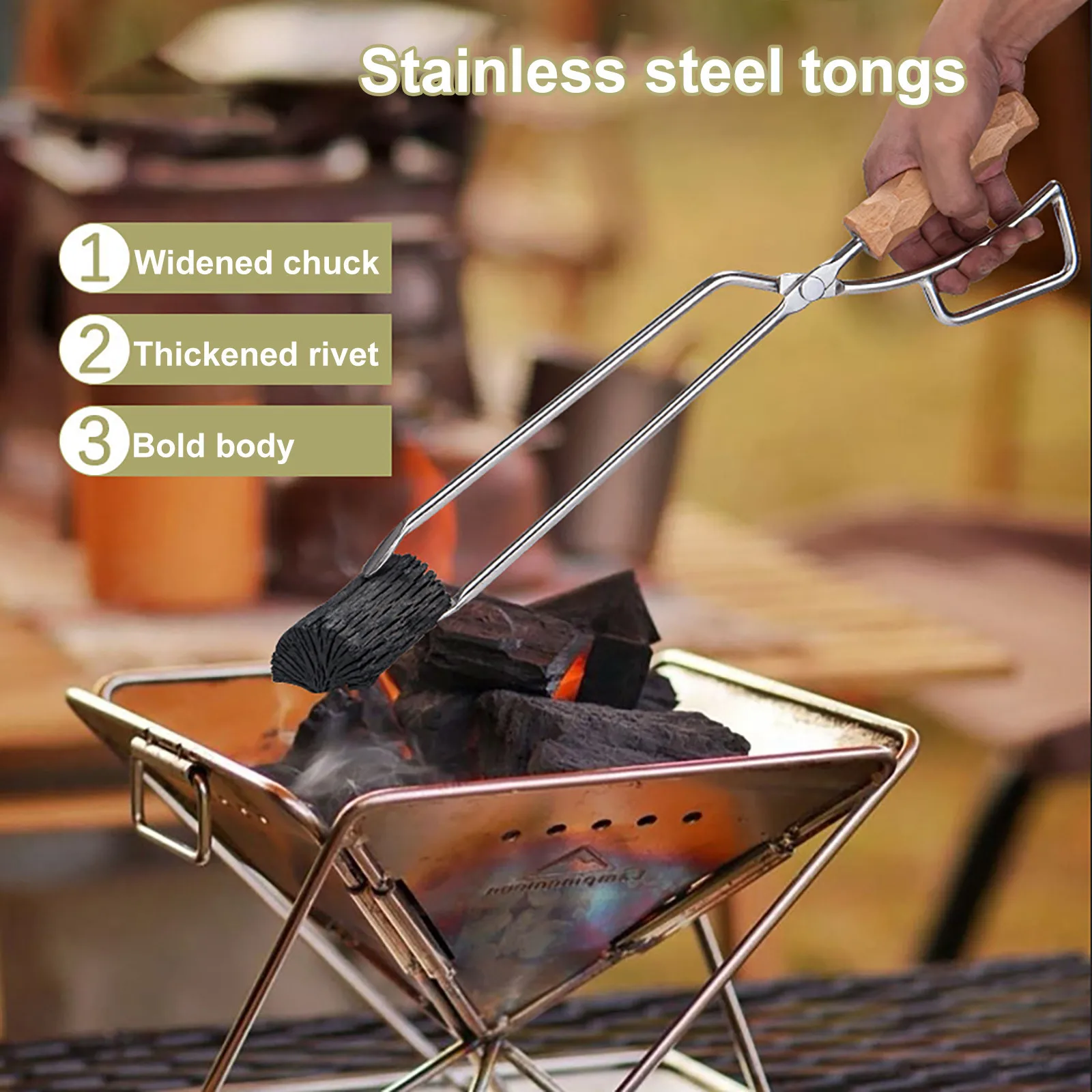 Ножницы для древесного угля ножницы огня инструмент барбекю древесный уголь