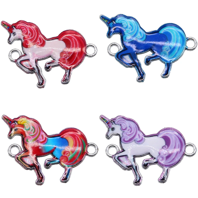 Коннектор для эмаль капля с животными на удачу женщин и девушек браслет