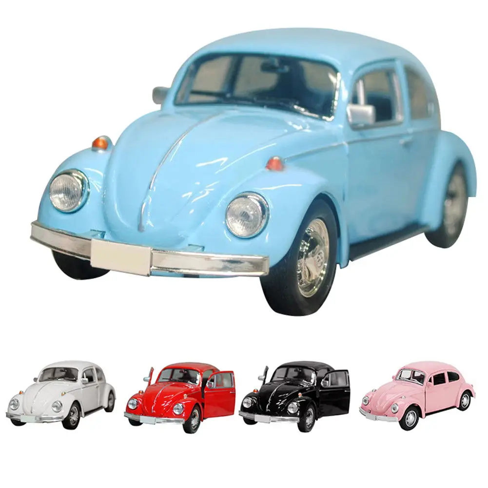 Flexible Car Model Toy Alloy Rubber Vintage Beetle Diecast Pull Back for Children Gift Decor Cute | Игрушки и хобби