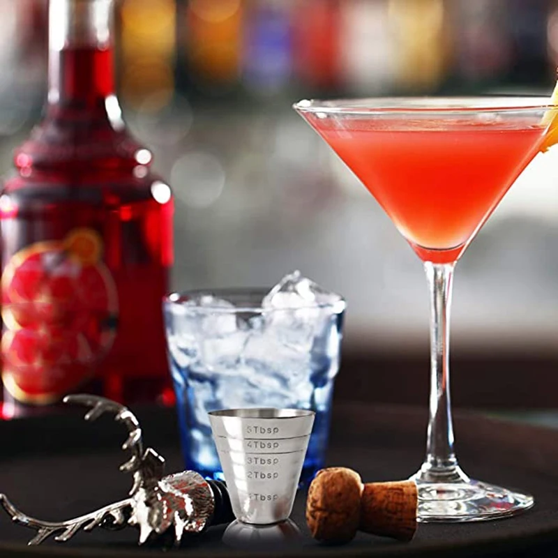 Stainless Steel Measuring Cup 2.5 Oz 75 Ml 5 Tbsp Cocktail Jiggers Pack of 2 | Дом и сад