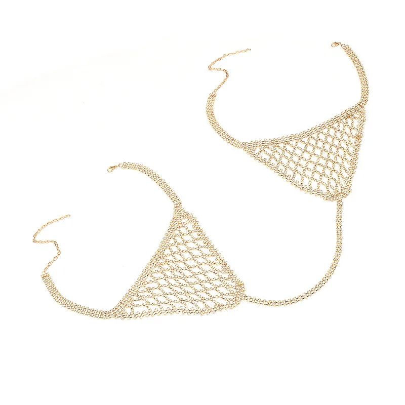 Блестящий Кристалл Стразы сетчатый бюстгальтер для тела бикини костюм