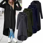 Женская толстовка с капюшоном, асимметричная, осенняя