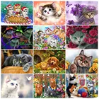 мозайка алмазами алмазная вишивка алмазная вышивка полная Набор для алмазной живописи 5D, картина из круглых страз с изображением животных, кошек, собак, мозаика для вышивки крестиком, строительный подарок