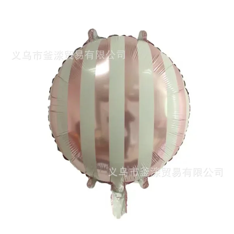 

Decoration balloon aluminum film candy stripe balloon scene decoration balloon 18 inch round candy shape aluminum film balloon