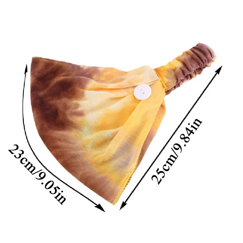 Женская хлопковая повязка на голову широкая эластичная с принтом аксессуар для