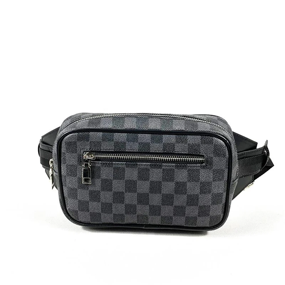 Мужская поясная сумка HORIZONPLUS модная клетчатая в клетку американском и