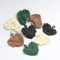 zinc alloy pendant spray paint heart shape leaf charms 6pcslot for diy fashion jewelry earring making accessories