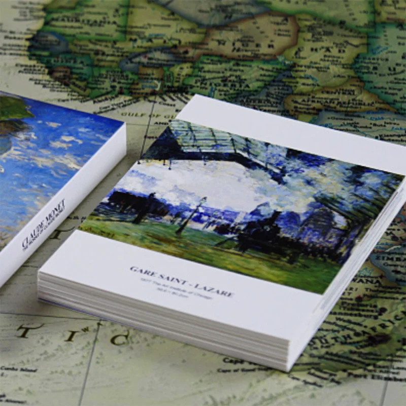 30 шт./компл. открытки произведения Клода Моне художественные поздравительные