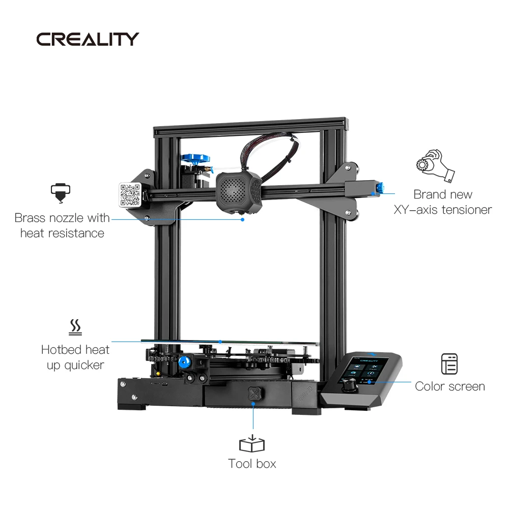 Материнская плата для 3D-принтера Creality Ender-3 V2 бесшумные Шаговые драйверы TMC2208