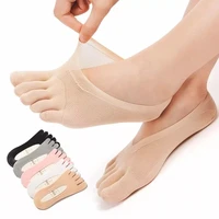 women summer five finger socks orthopedic compression socks invisible sokken with silicone anti skid breathable anti friction