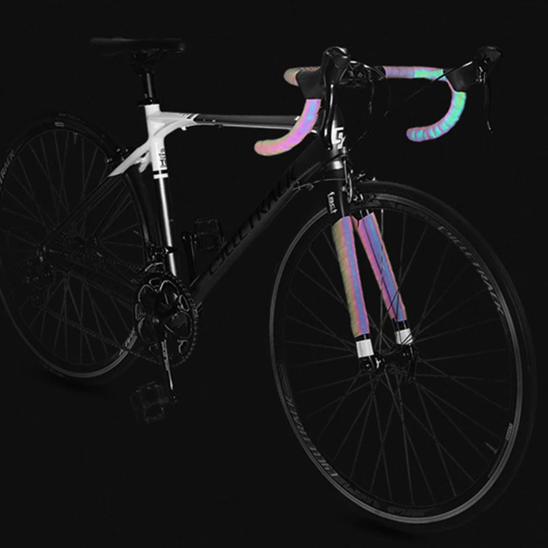 

Reflective Night Guard Road Bicycle Handlebar Tape Wrap PU Leather Tape Strap Band SEC88