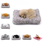 Мягкие игрушки, милая имитация Лабрадоракукла Хаски, плюшевые спящие собаки, игрушка для детей, детская игрушка