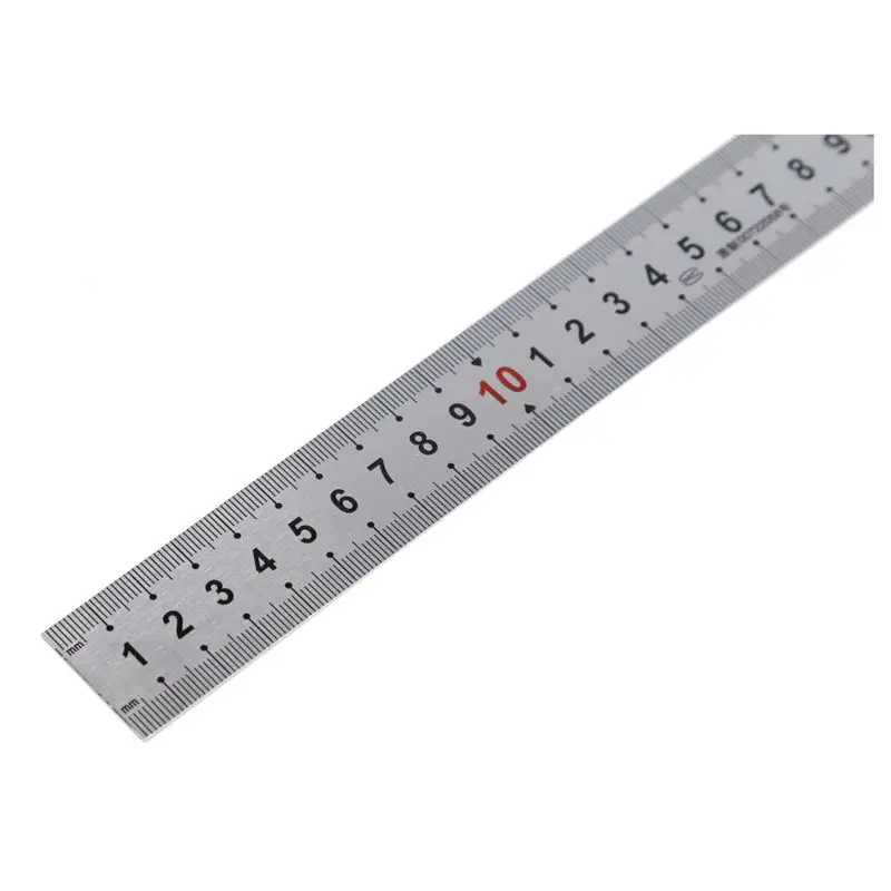 

Double Side Scale Stainless Steel Straight Ruler Measuring Tool 50cm