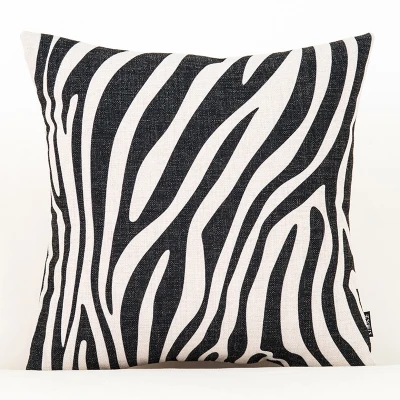 

Геометрическая наволочка для подушки из хлопка и льна