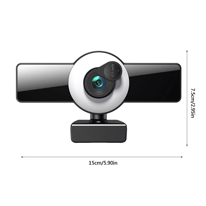 

1K/2K/4K/8K Beauty Camera USB Auto Focus Drive Free Web Cam W/ Dual Mic Cover