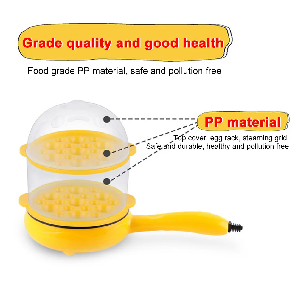 Electric Cooker Frying Pan Egg Boiler 220V 2 in 1 Water Heater Fryers Portable Kitchen Cooking Equipment Multifunctional Pot | Бытовая