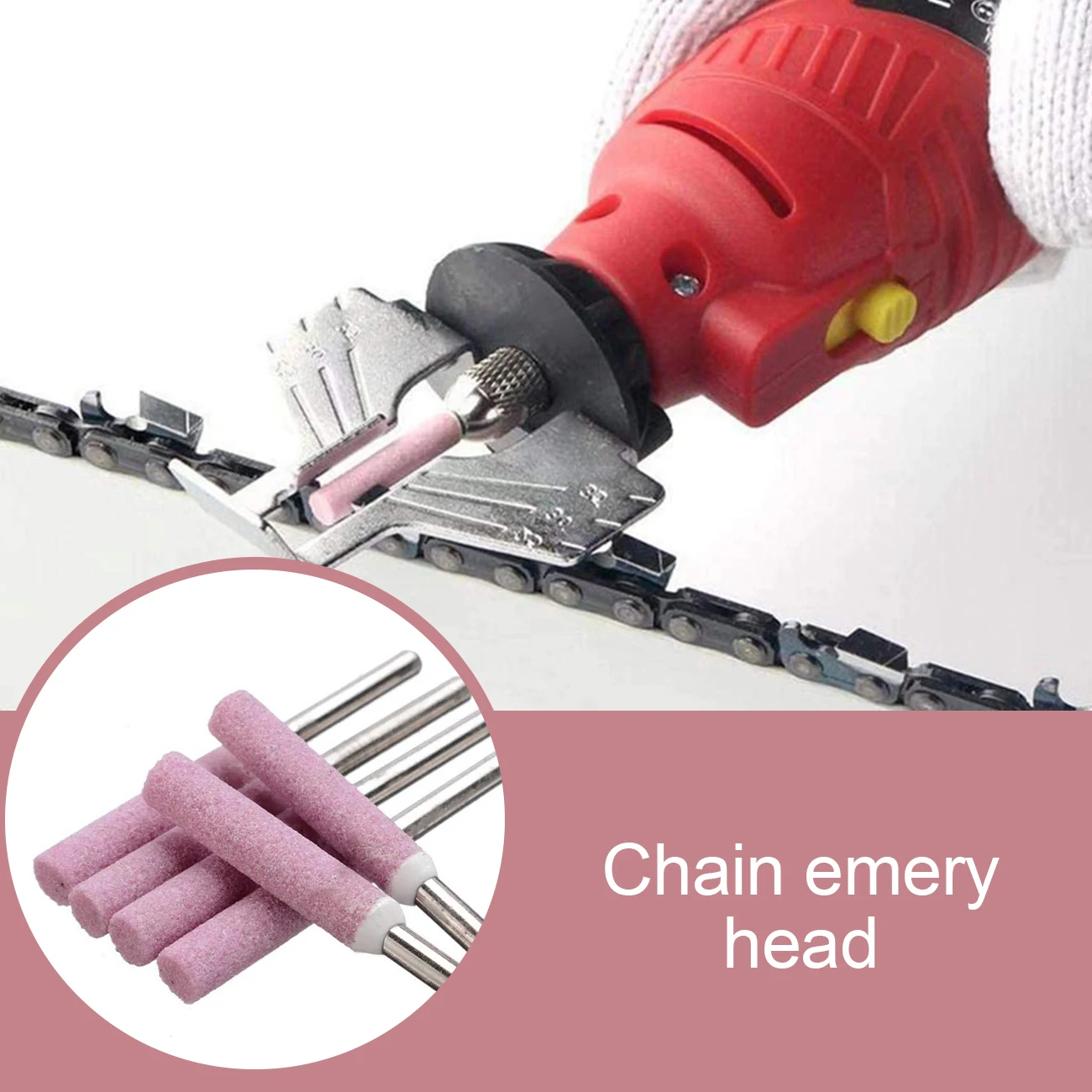 

5PCS Diamond Coated Cylindrical Burr 4mm 4.8mm 5.5mm Chainsaw Sharpener Stone File Chain Saw Sharpening Carving Grinding Tools