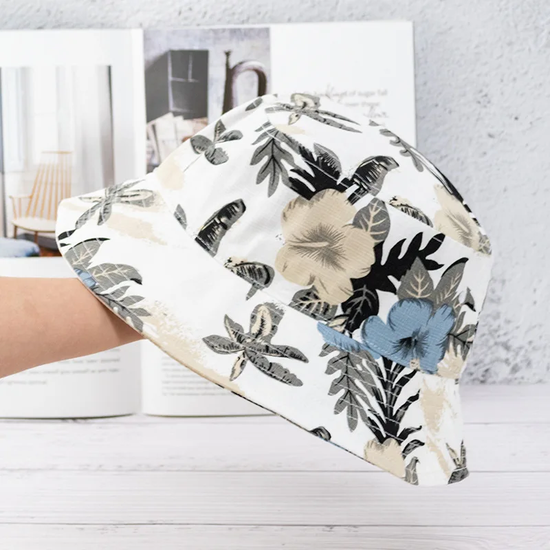 Female Spring Summer Outdoor Couple Leisure Sun Hat Fisherman Hat Bob Panama All-Match Personality Printing Pattern Basin Hat Ma