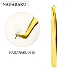 Пинцет для наращивания ресниц NAGARAKU, русский точный 3D Пинцет для пинцеты для накладных ресниц