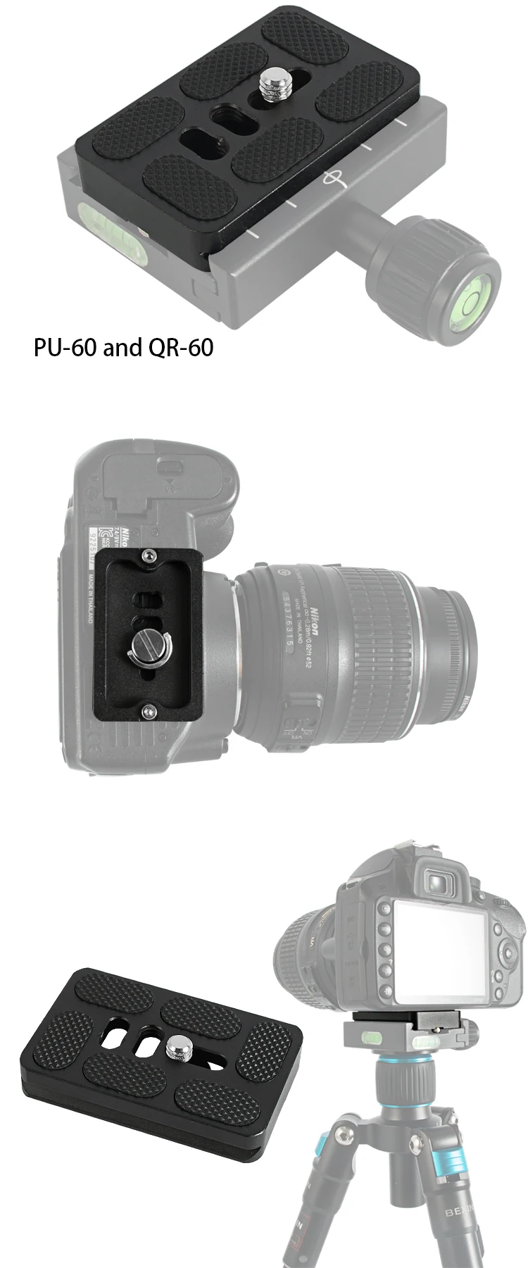 Крепление для штатива с шаровой головкой для камеры Dslr, быстросъемная пластина с зажимом Arca Swiss, быстросъемная пластина PU40 PU50 PU60 PU70 для Benro