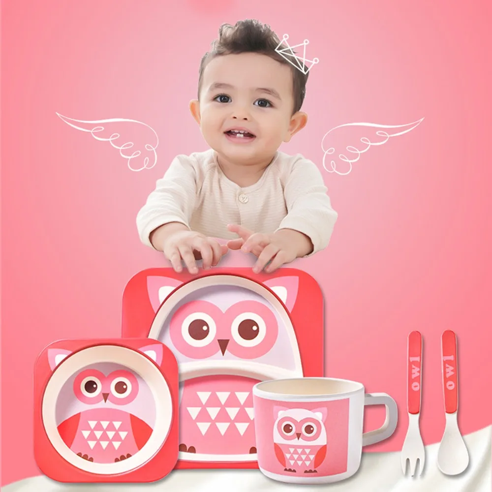 Новинка 5 шт./компл. набор посуды для маленьких животных из бамбукового волокна 100%