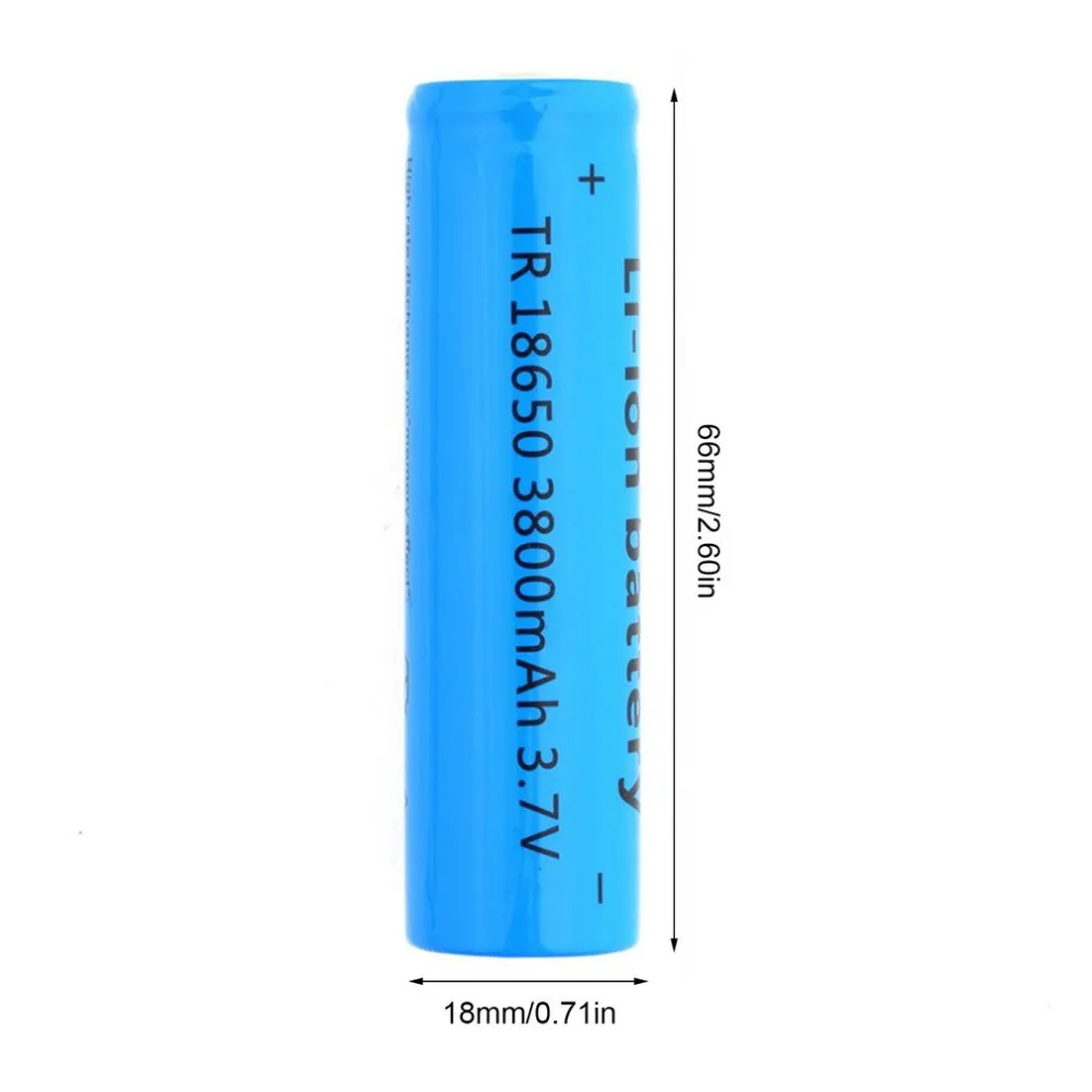 18650 Li-ion 3800mAh Capacity 3.7V Rechargeable Battery for LED Torch Flashlights Blue New Torch 18650 Batteries